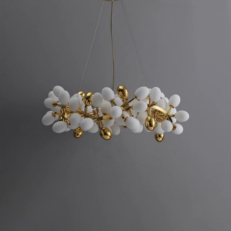 Gold Circular Grape Chandelier for Dining and Living Room - detail 5