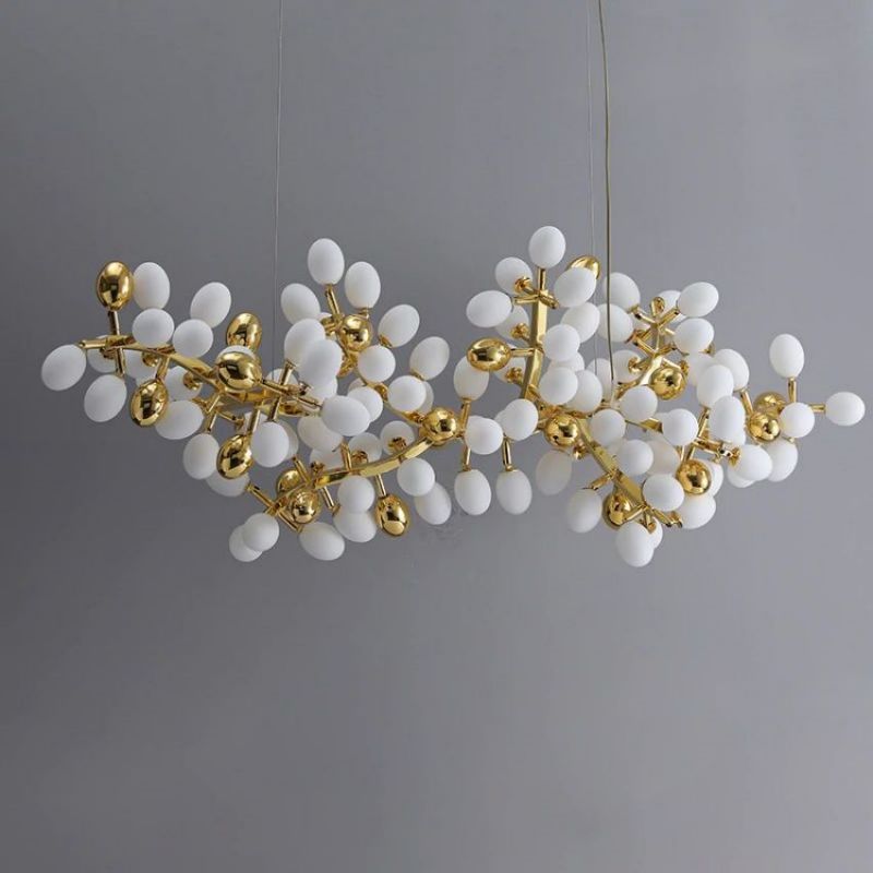 Modern Gold Grape Linear Pendant Light for Dining Room - detail 6