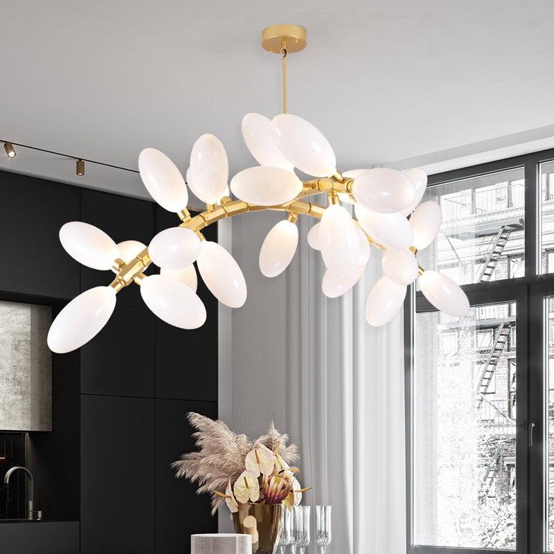 Gold Linear Grape Pendant Light 57" for Dining and Living Room - detail 4