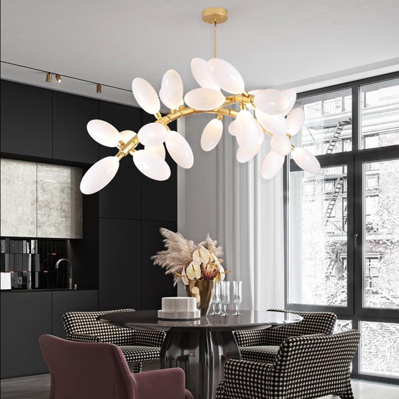 Gold Linear Grape Pendant Light 57" for Dining and Living Room - detail 7