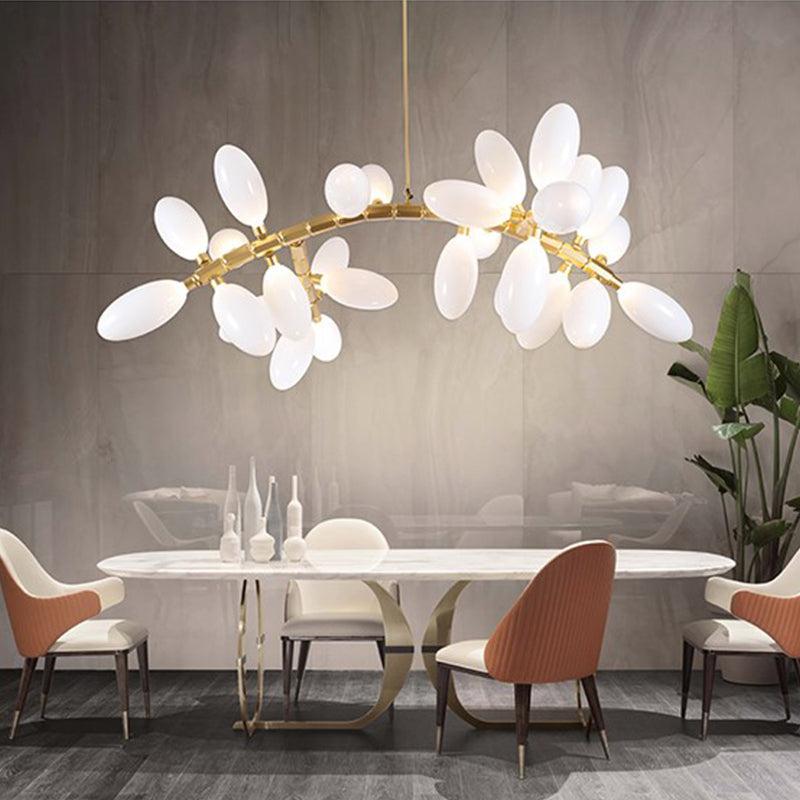 Gold Linear Grape Pendant Light 57" for Dining and Living Room - detail 3
