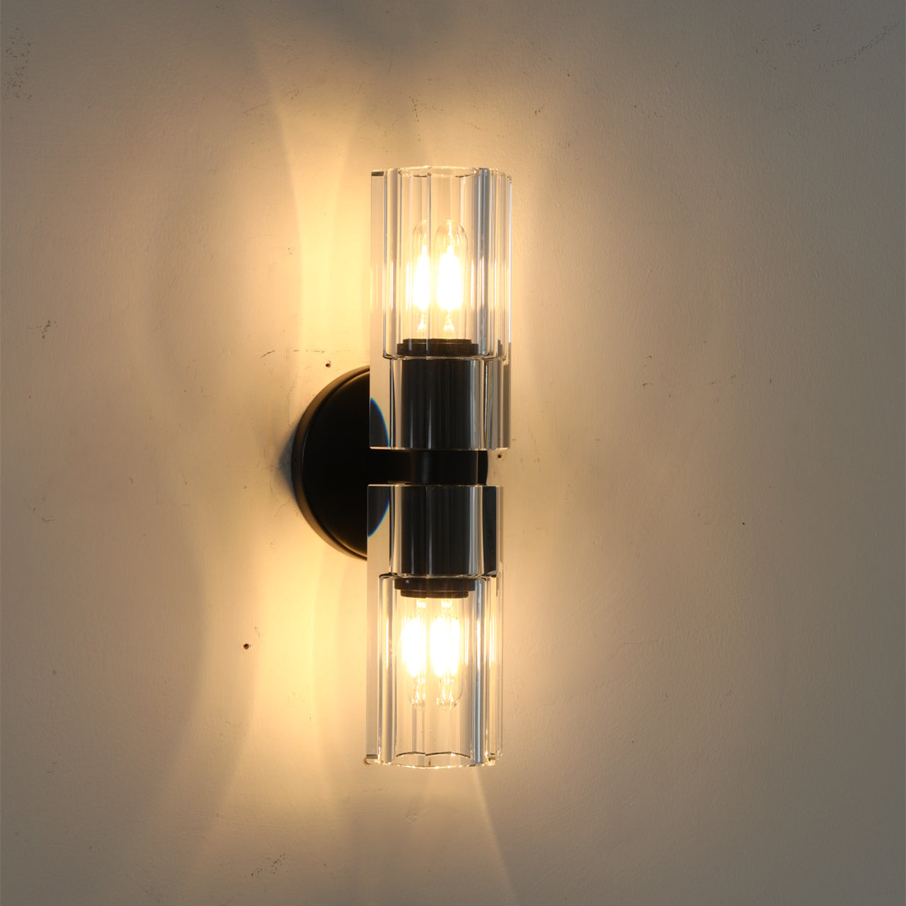 Felix Linear Sconce in crystal and brass