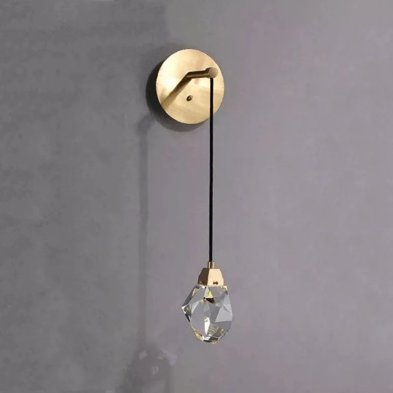 Dazzle Faceted Crystal Prisms Wall Sconce (Cord) front view