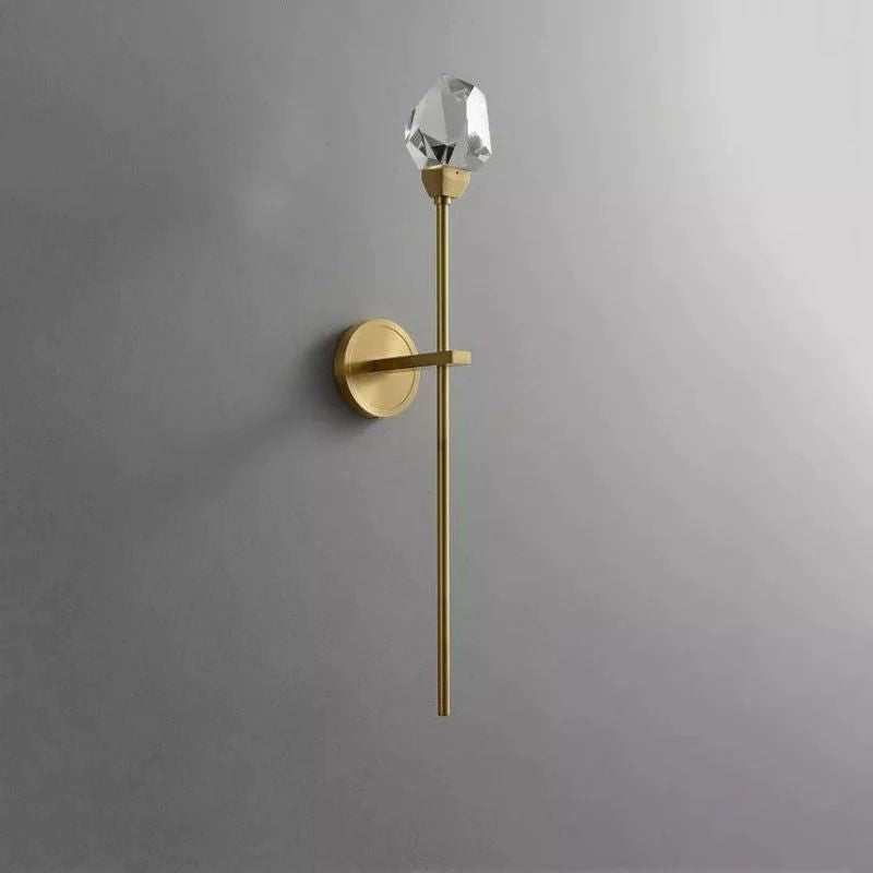 Dazzle Faceted Crystal Prisms Wall Sconce (Rod) angled view