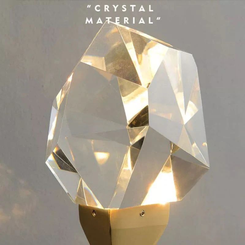Dazzle Faceted Crystal Prisms Wall Sconce (Rod) detail view