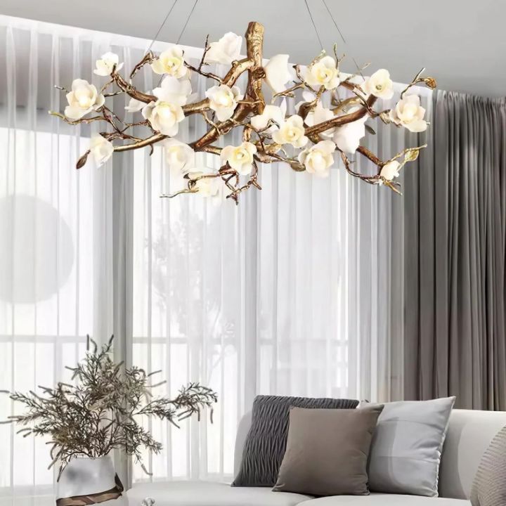 Flower Bloom Branch Ceramic Chandelier - detail 10