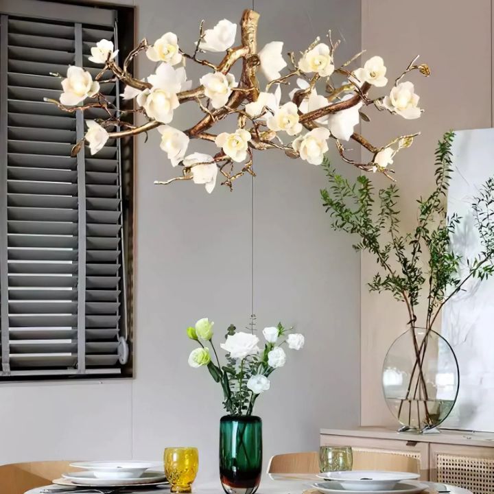 Flower Bloom Branch Ceramic Chandelier - detail 11
