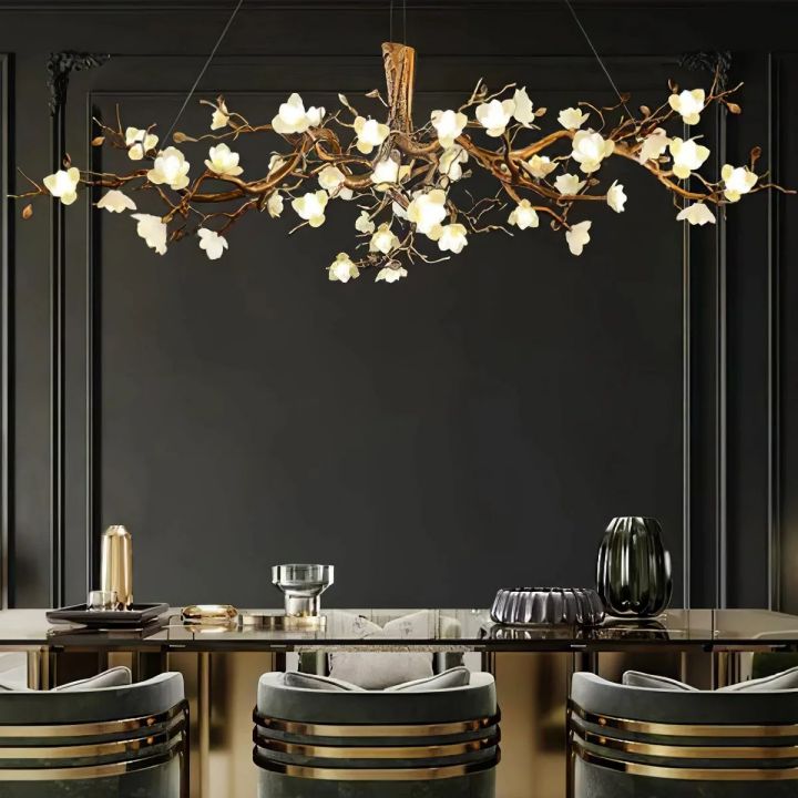 Flower Bloom Branch Ceramic Chandelier - detail 6