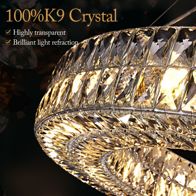 Gadsden Crystal Glass Spiridon Round Chandelier 42"（Customized) - product detail 4