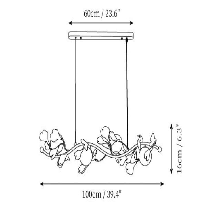 Ginkgo Glass Chandelier - detail 11