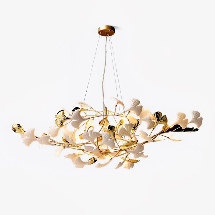 Ginkgo Luxury Chandelier Style D in ceramic and iron