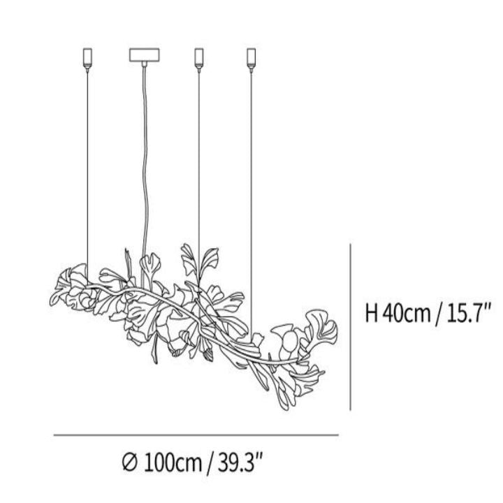 Ceramic Ginkgo Luxury Chandelier Style I - detail 11