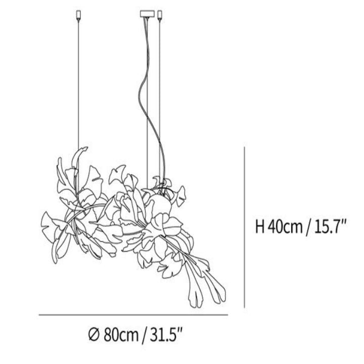 Ceramic Ginkgo Luxury Chandelier Style I - detail 12