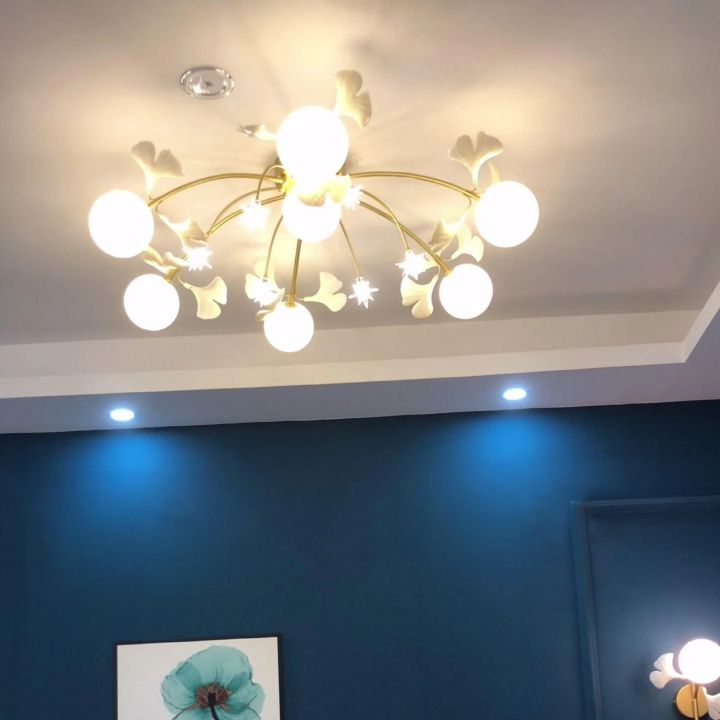 Ceramic Ginkgo Glass Ceiling Lamp - detail 6