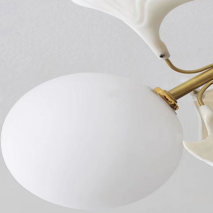 Ceramic Ginkgo Glass Ceiling Lamp - detail 10