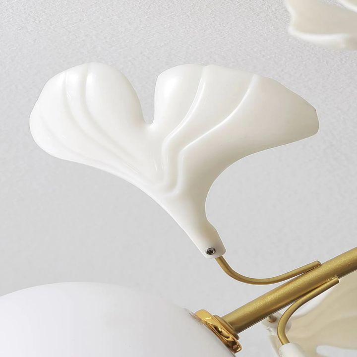 Ceramic Ginkgo Glass Ceiling Lamp - detail 11