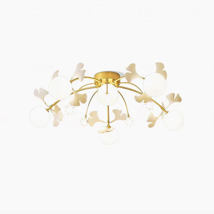 Ceramic Ginkgo Glass Ceiling Lamp - detail 5