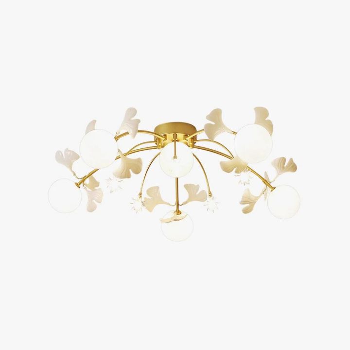 Ceramic Ginkgo Glass Ceiling Lamp - detail 4