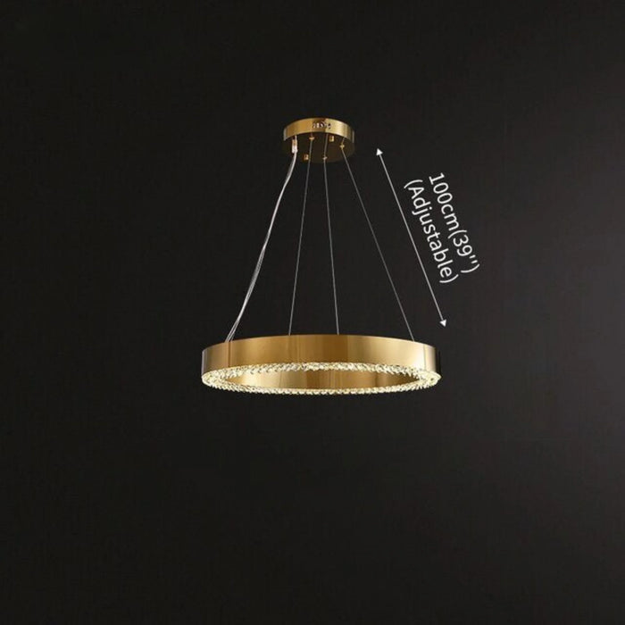 Gold crystal ceiling chandelier - detail 11