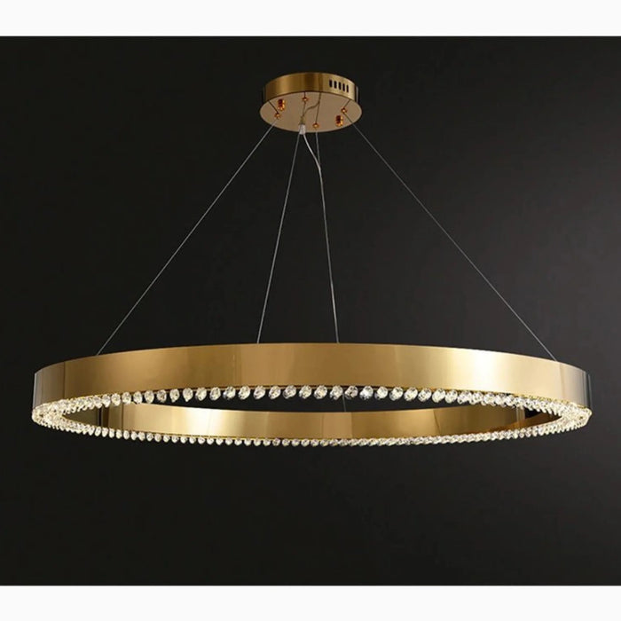 Gold crystal ceiling chandelier - detail 7