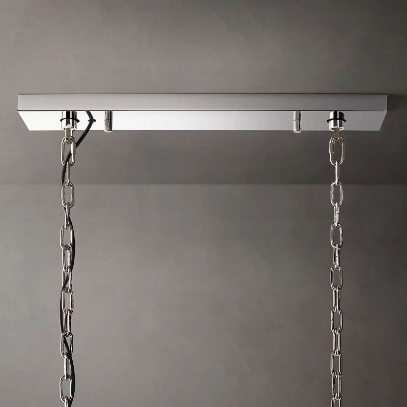 Huxley Calcite Rectangular Chandelier 42" - detail 9