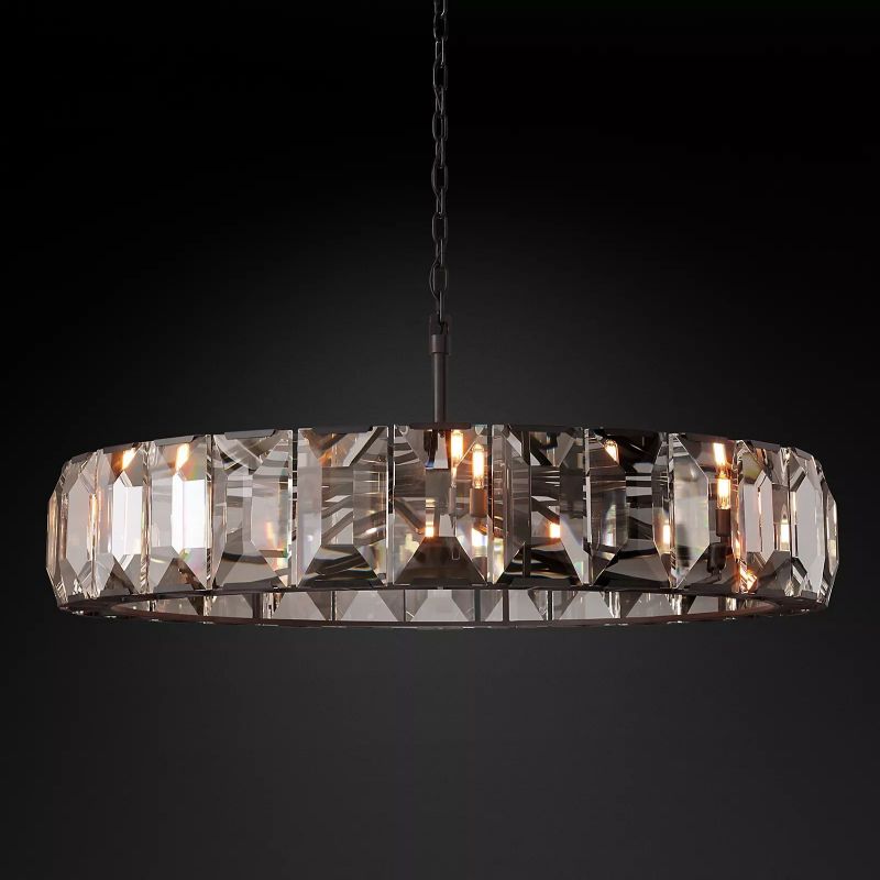 Huxley Crystal Round Chandelier 60" - detail 2