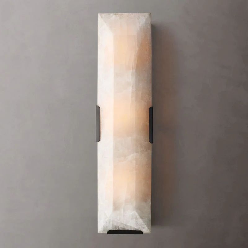 Huxley Calcite Alabaster Linear Sconce detail view