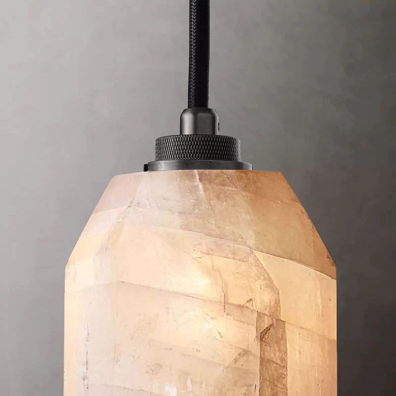 Huxley Calcite Alabaster Pendant detail view