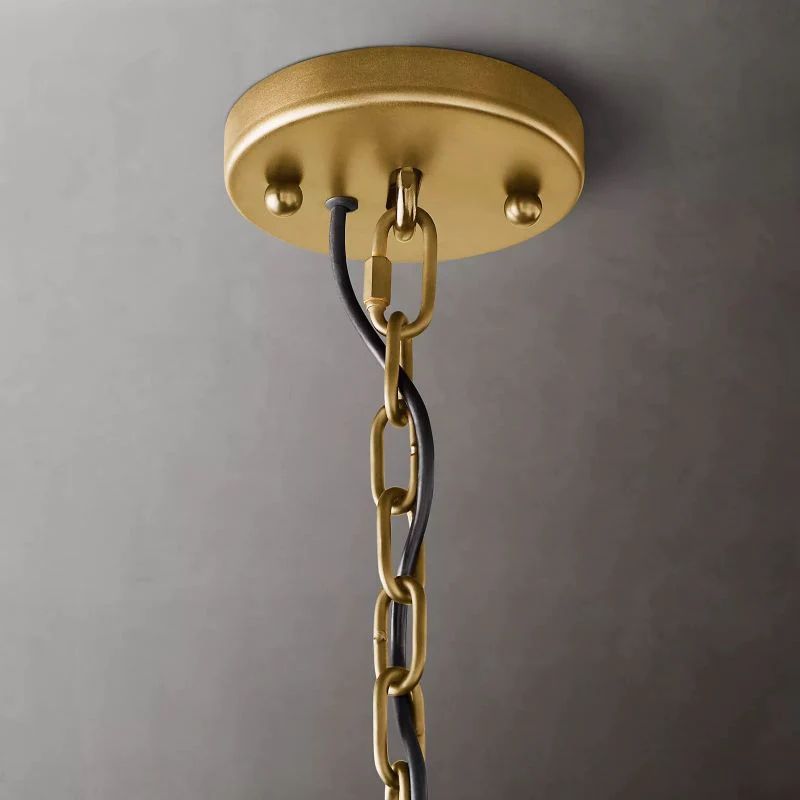 Huxley Calcite Alabaster Round Chandelier 31 inch detail view