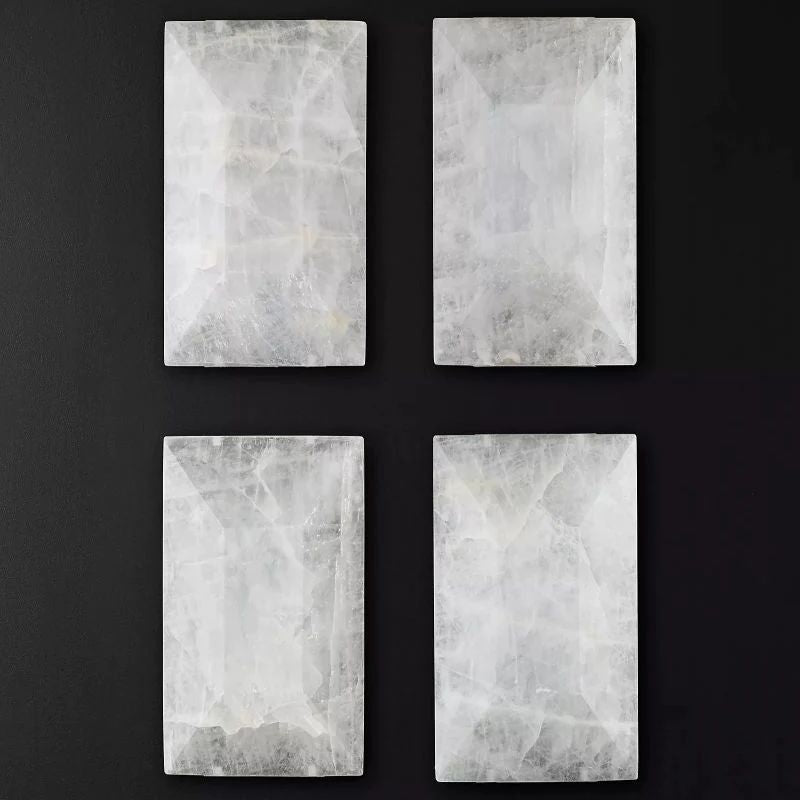 Huxley Calcite Rectangular Chandelier 74 inch detail view
