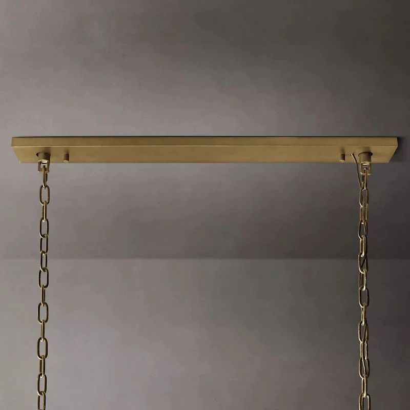 Huxley Crystal Rectangular Chandelier 62 inch detail view