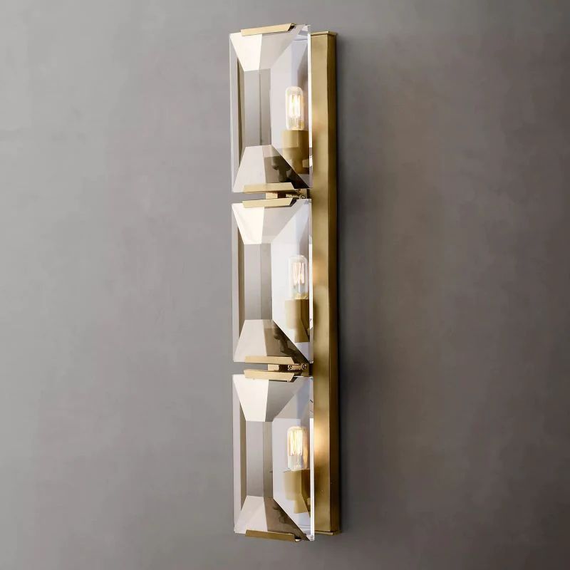 Huxley Crystal Triple Wall Sconce detail view