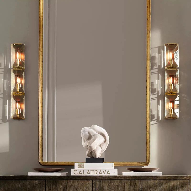 Huxley Crystal Triple Wall Sconce detail view