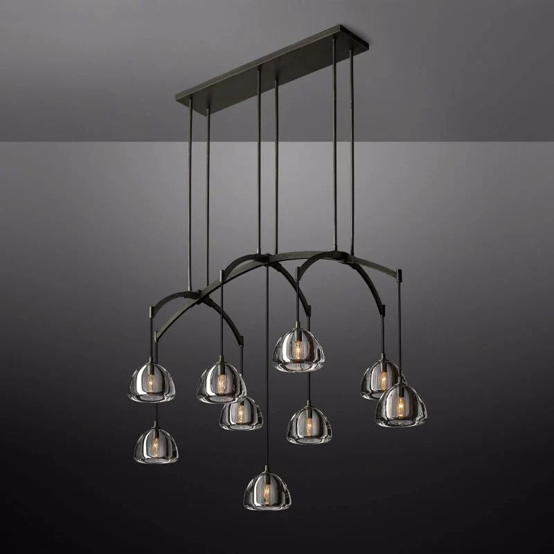 Introduce Hemisphere Linear Chandelier 54'' detail view
