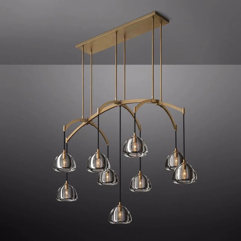 Introduce Hemisphere Linear Chandelier 54'' detail view