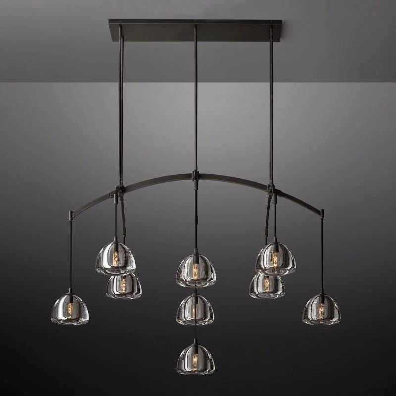 Introduce Hemisphere Linear Chandelier 54'' front view