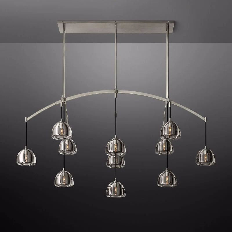 Introduce Hemisphere Linear Chandelier 72'' angled view