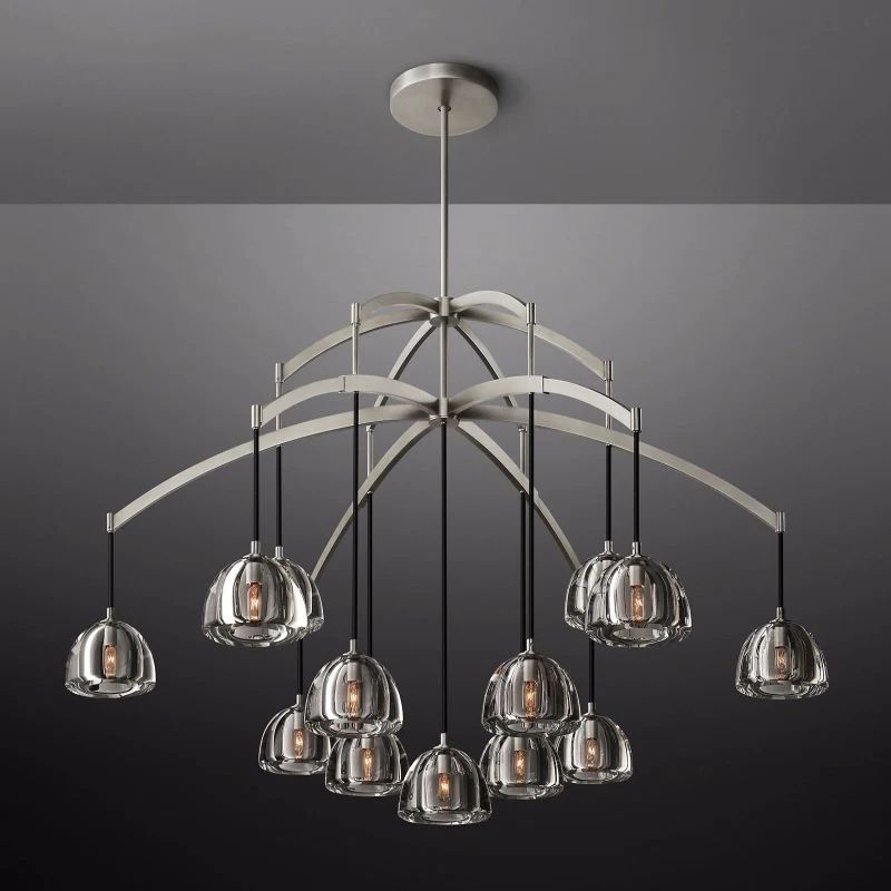 Introduce Hemisphere Round Chandelier 60'' angled view