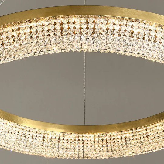 Julian Modern Double Ring Crystal Chandelier - product detail 5