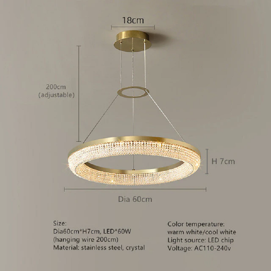 Julian Modern Crystal Round Chandelier - product detail 3
