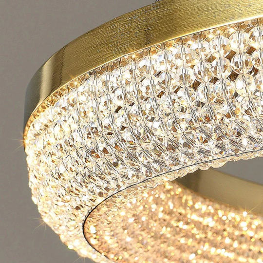 Julian Modern Double Ring Crystal Chandelier - product detail 6
