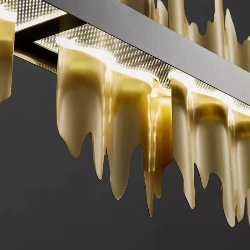 Kieran Modern Sculpture Linear Chandelier detail view