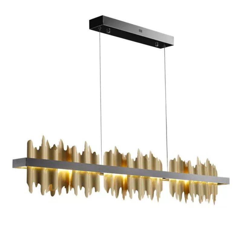 Kieran Modern Sculpture Linear Chandelier detail view