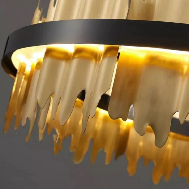 Kieran Modern Sculpture Round Chandelier detail view