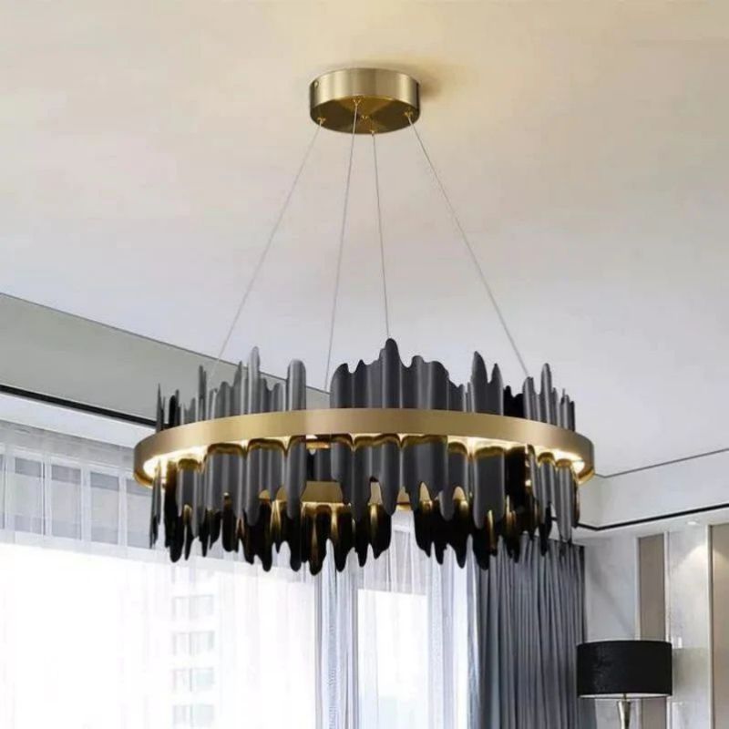 Kieran Modern Sculpture Round Chandelier detail view
