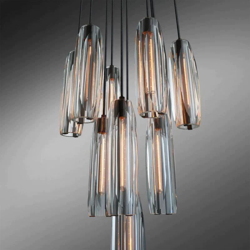 Katina Crystal 10-Light Round Chandelier angled view