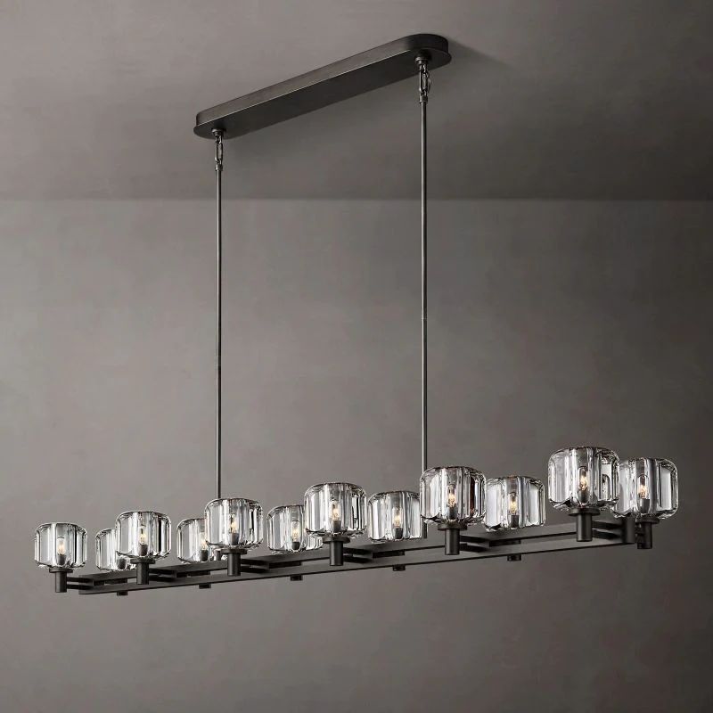 Delano Double Linear Chandelier 72'' front view