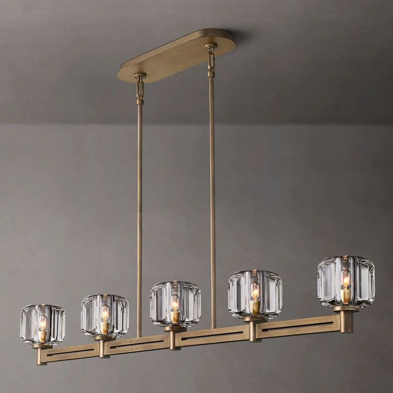 Delano Linear Chandelier 54'' detail view