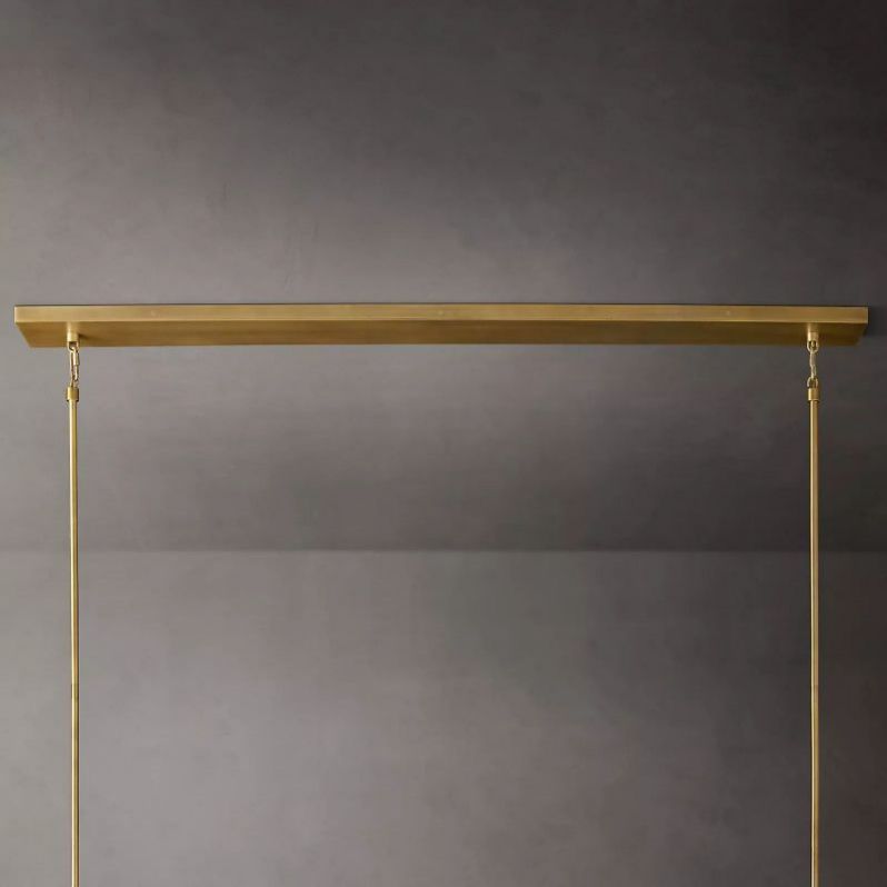 Cristal Glass Linear Chandelier 48" - detail 12