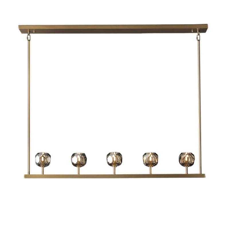 Cristal Glass Linear Chandelier 48" - detail 5